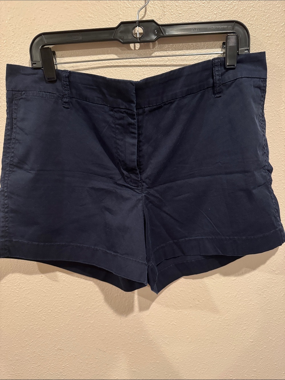 J. Crew Navy Cotton Blend Tailored Shorts
